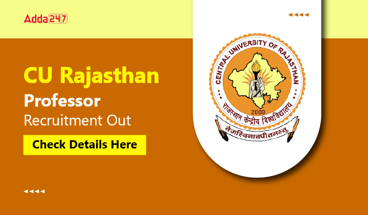 CU Rajasthan Professor Recruitment Out, Check Details Here-01