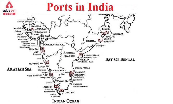 inmportant ports in india