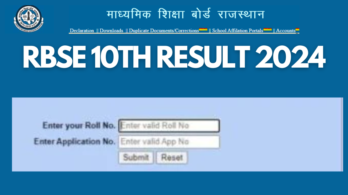 RBSE 10th Result 2024 Out, Get Rajasthan Board Class 10 Result Link ...