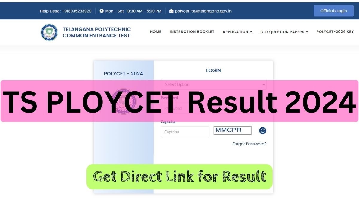 TS POLYCET Results 2024 Out, Download Rank Card Link at polycet.sbtet