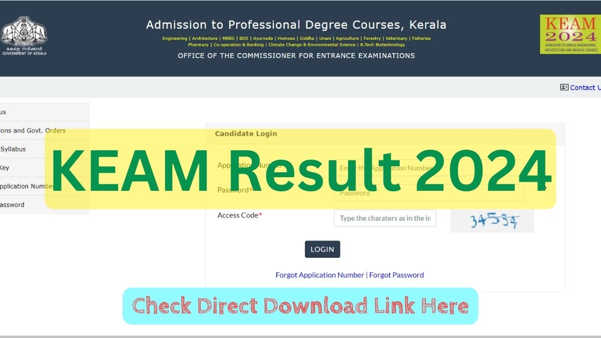 Keam Result 2024 Out