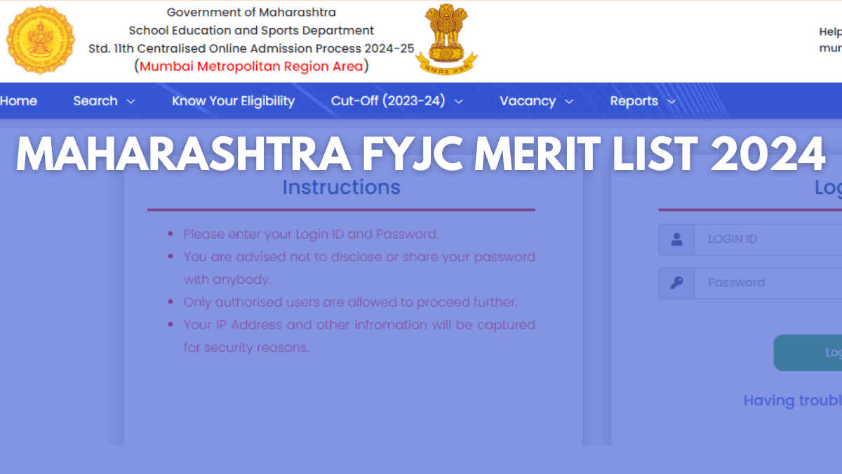 11th Admission Merit List 2024 Out, Check 3rd FYJC Merit List PDF Link