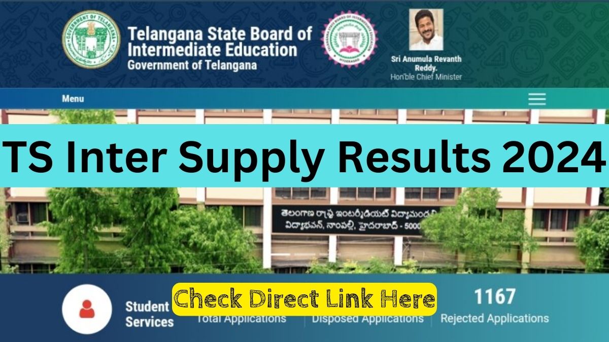 TS Inter Supply Results 2024 Out, TSBIE IPASE 1st, 2nd Year Marks Memo ...